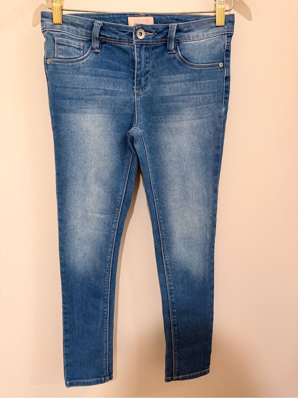 Squeeze Medium Blue Women's Skinny Stretch Jeans Size 12